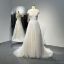Picture of A-Line Waistband Train Lace Wedding Embroidery
