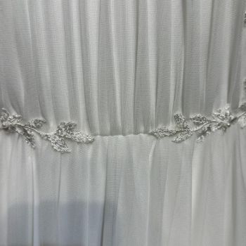 Picture of A-Line Long Sleeves Train Chiffon Wedding Pleated