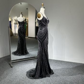 Picture of Mermaid Thin Straps Sweetheart Neck Sequins Beads Mesh Fabric Formal Dress