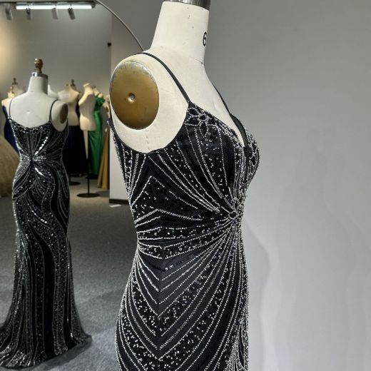 Picture of Mermaid Thin Straps Sweetheart Neck Sequins Beads Mesh Fabric Formal Dress
