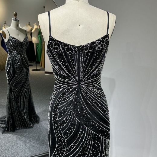 Picture of Mermaid Thin Straps Sweetheart Neck Sequins Beads Mesh Fabric Formal Dress