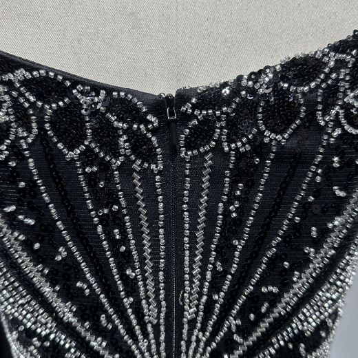 Picture of Mermaid Thin Straps Sweetheart Neck Sequins Beads Mesh Fabric Formal Dress