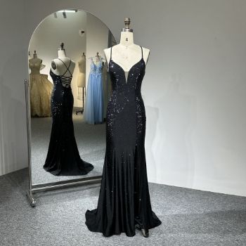 black style of this evening dress